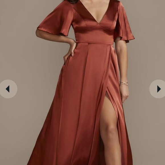 Galina Signature Elegant Rust Evening Gown - Picture 1 of 1